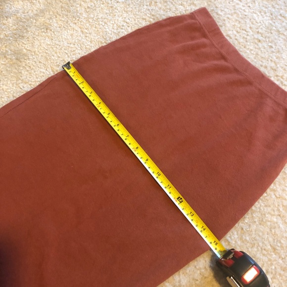 Orange Cotton Pencil Midi Skirt Size Small - Picture 8 of 13